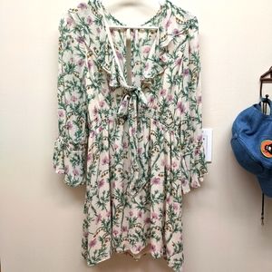 Free people floral ruffle dress